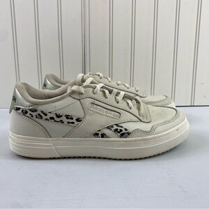 Reebok Women's Club Memt Bold H02786 Beige Leopard Print Sneaker Shoes Size‎ 7.5